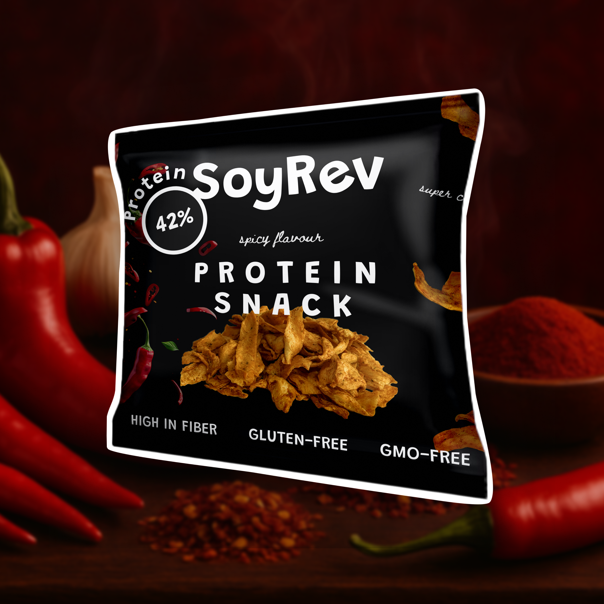 Spicy - SoyRev - 42g de Protéines | Faible en glucides et lipides